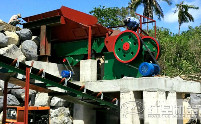 浙江省紹興市礦石破碎機(jī)客戶現(xiàn)場