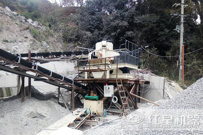 固定式砂石廠搭建現場
