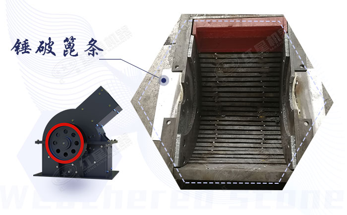 PC錘式破碎機(jī)設(shè)備篦條設(shè)置展示